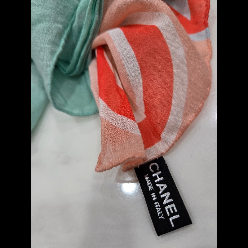 CHANEL 實用款 棉質圍巾-18