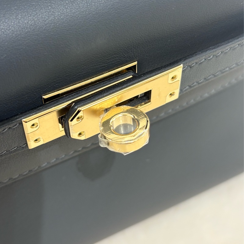 HERMES Mini Kelly Pochette 霧霾灰 全新現場-4