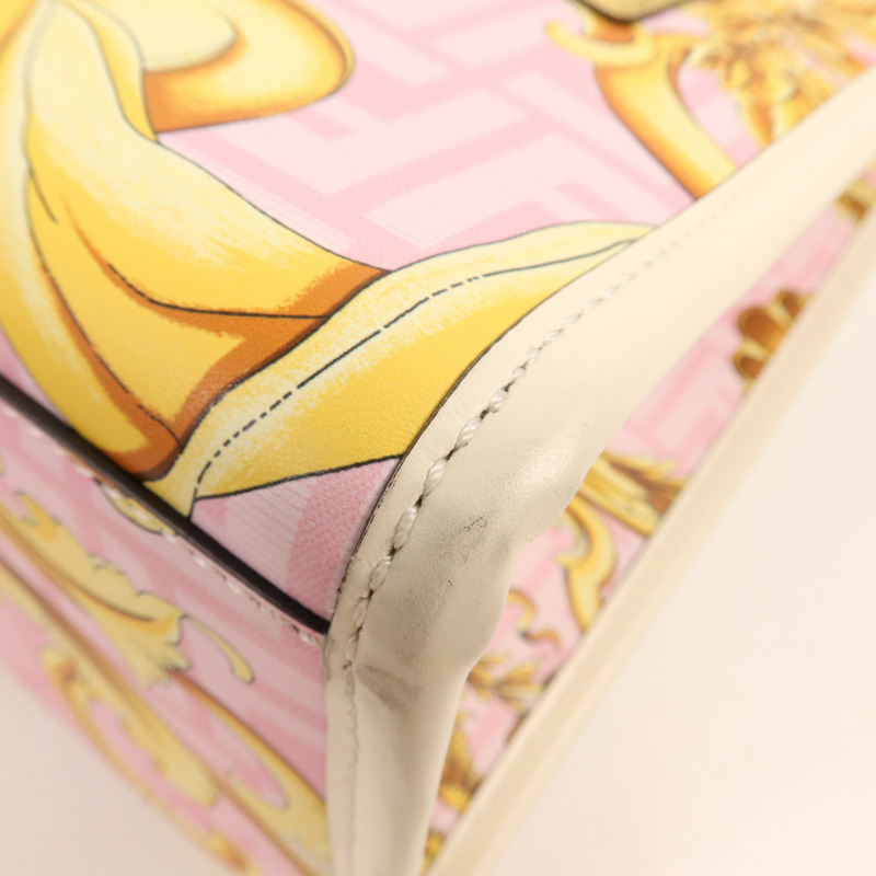 FENDI 塗層帆布Fendace金扣手挽肩背兩用袋-5