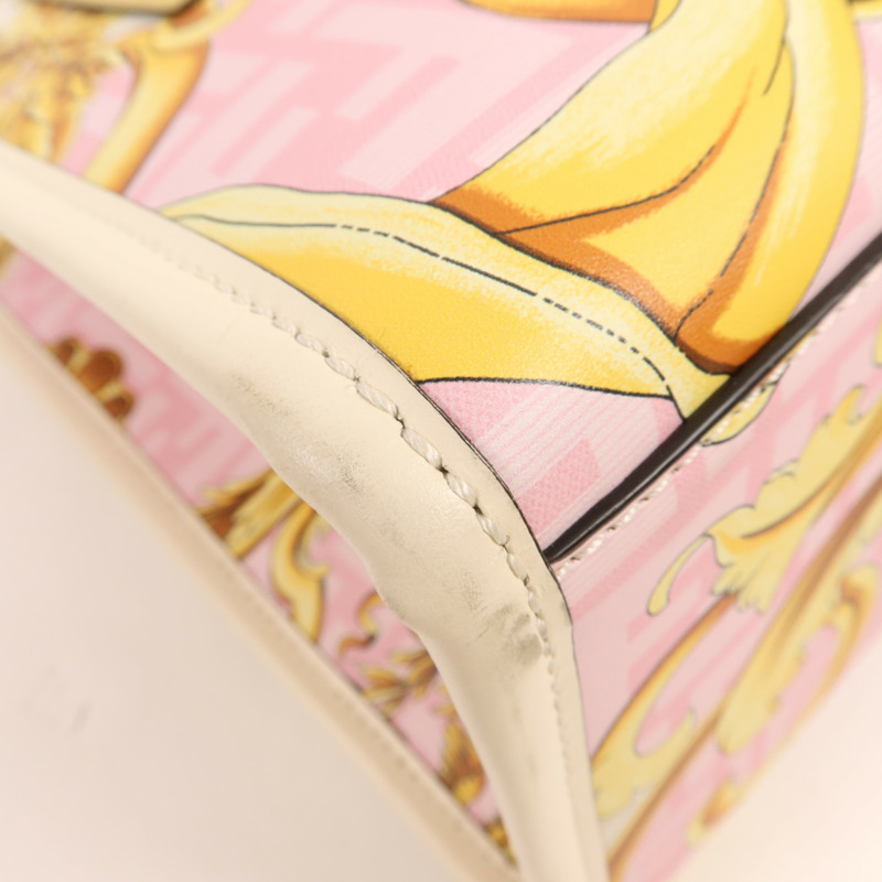 FENDI 塗層帆布Fendace金扣手挽肩背兩用袋-6