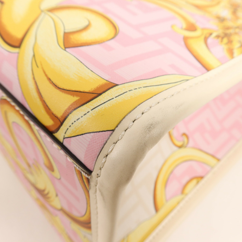 FENDI 塗層帆布Fendace金扣手挽肩背兩用袋-7