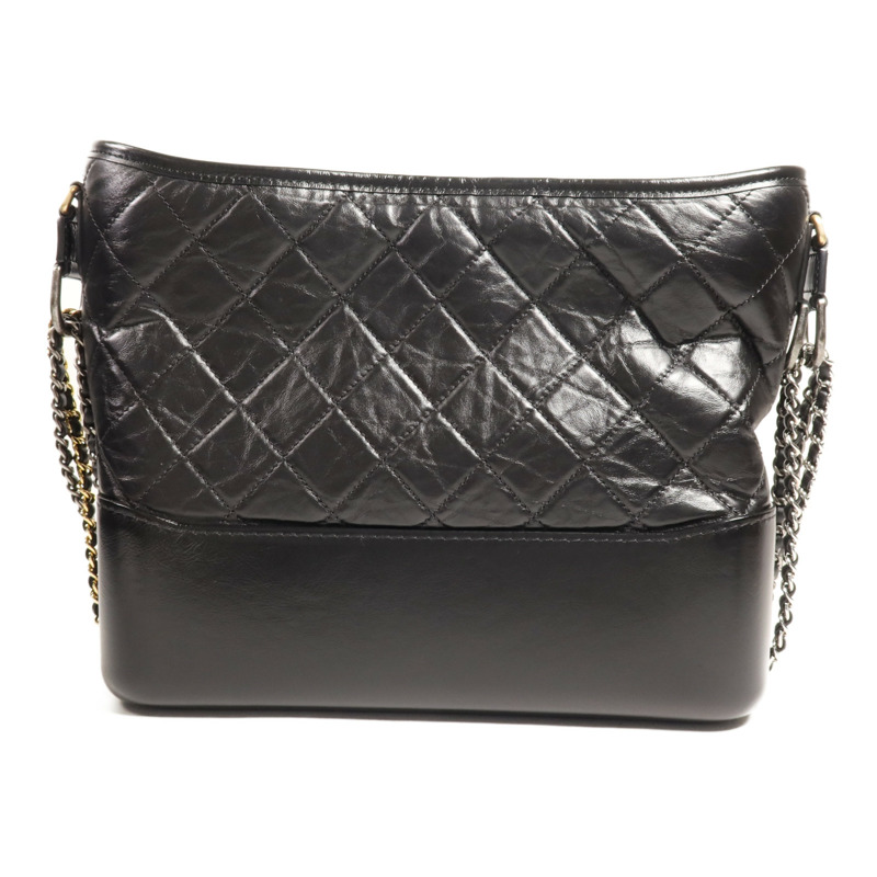 CHANEL 牛皮皮革Gabrielle Medium鏈帶肩背袋-1