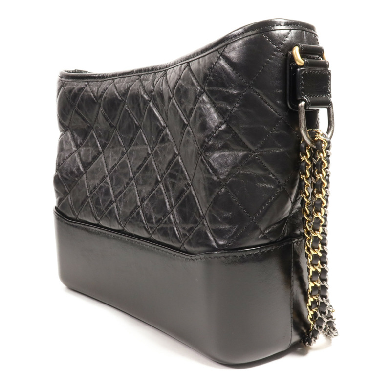 CHANEL 牛皮皮革Gabrielle Medium鏈帶肩背袋-2