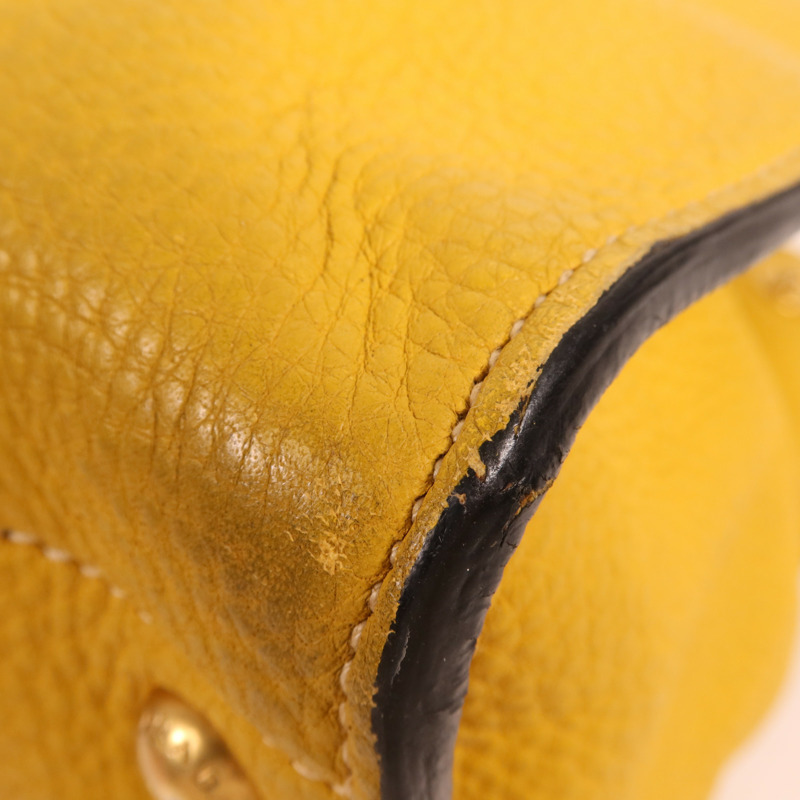 PRADA 牛皮皮革2 Way Shoulder金扣手挽袋-7