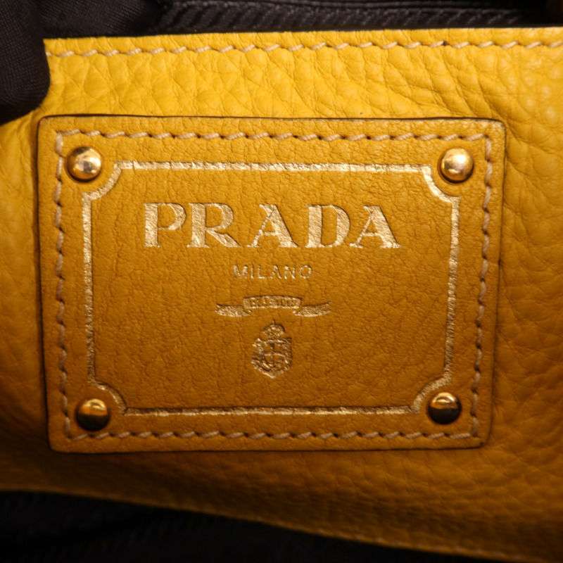 PRADA 牛皮皮革2 Way Shoulder金扣手挽袋-10