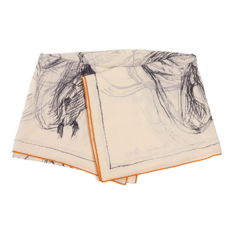 HERMES 羊絨/絲質Scarf圍巾-0