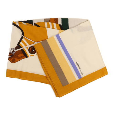 HERMES 羊絨/絲質Scarf圍巾