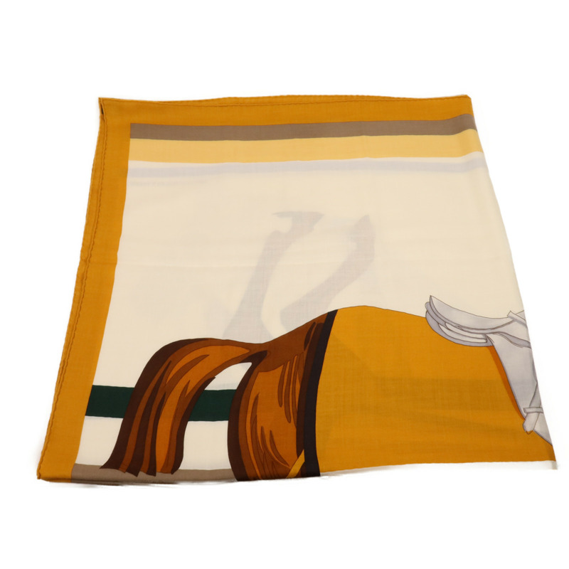 HERMES 羊絨/絲質Scarf圍巾-1