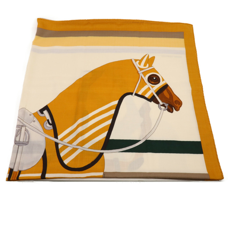 HERMES 羊絨/絲質Scarf圍巾-2