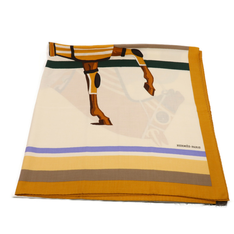 HERMES 羊絨/絲質Scarf圍巾-4