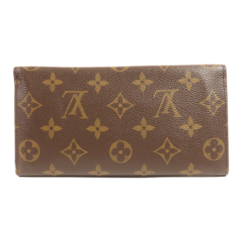 LOUIS VUITTON Monogram Long Wallet金扣長錢包-1