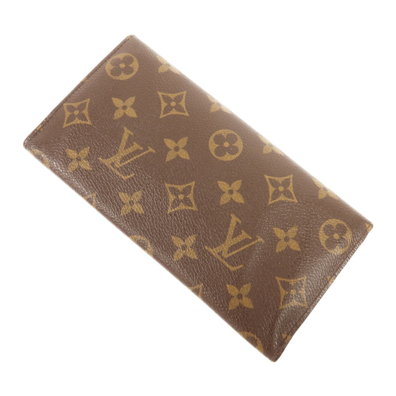 LOUIS VUITTON Monogram Long Wallet金扣長錢包-3