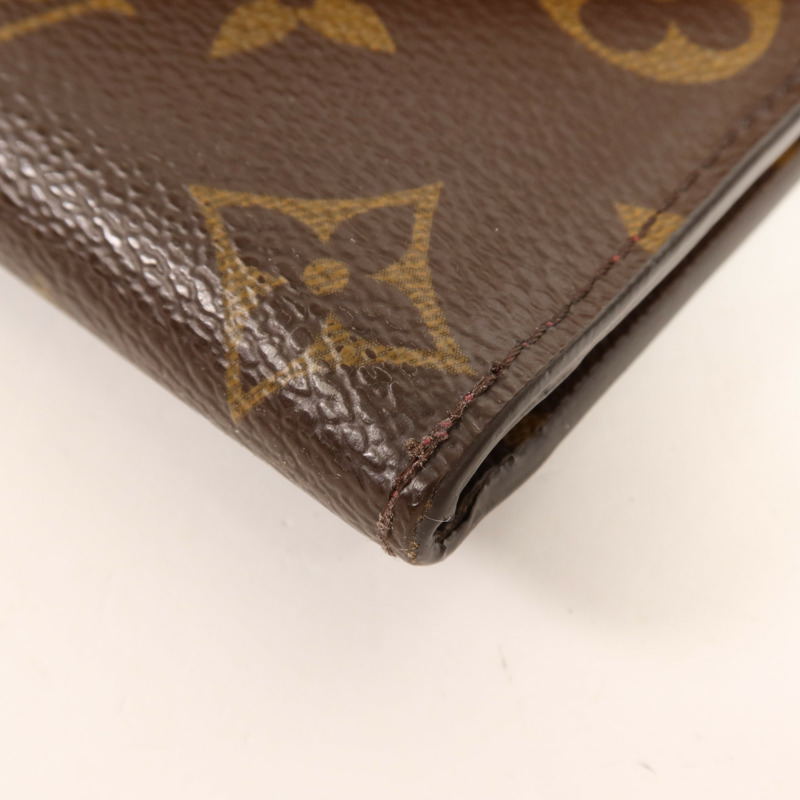 LOUIS VUITTON Monogram Long Wallet金扣長錢包-8