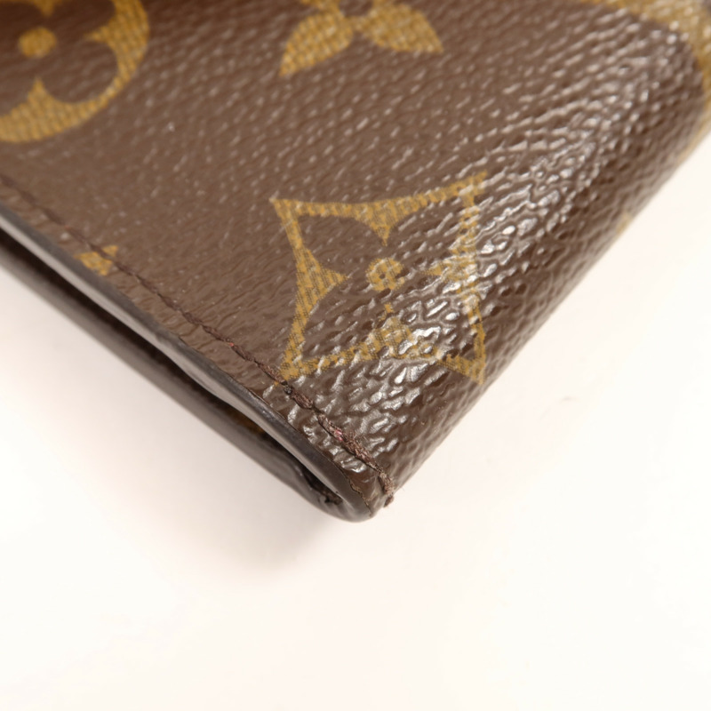 LOUIS VUITTON Monogram Long Wallet金扣長錢包-9