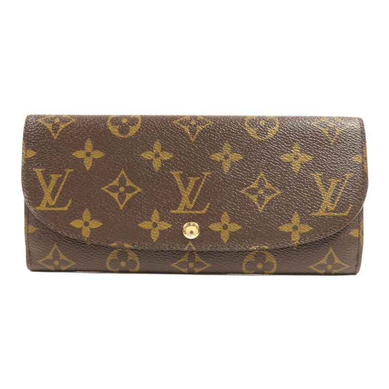 LOUIS VUITTON Monogram Long Wallet金扣長錢包-0