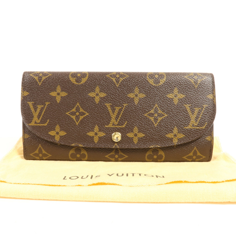 LOUIS VUITTON Monogram Long Wallet金扣長錢包-13