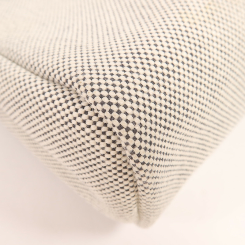 HERMES 帆布/皮革Mini Herbag銀扣肩背袋Ardoise-6