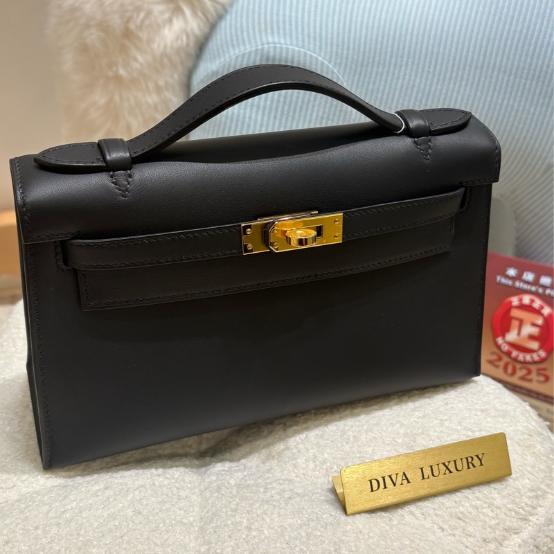 Hermes Mini Kelly Pochette 黑色 全新現貨-1