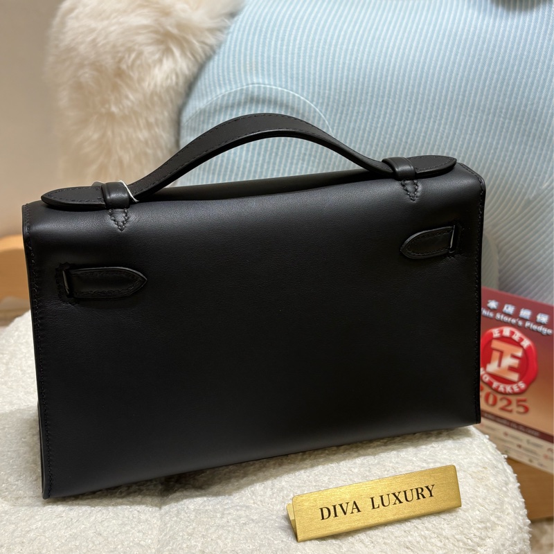 Hermes Mini Kelly Pochette 黑色 全新現貨-2