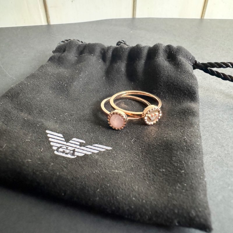 Emporio Armani EA 雙環戒指｜EGS2694221-0