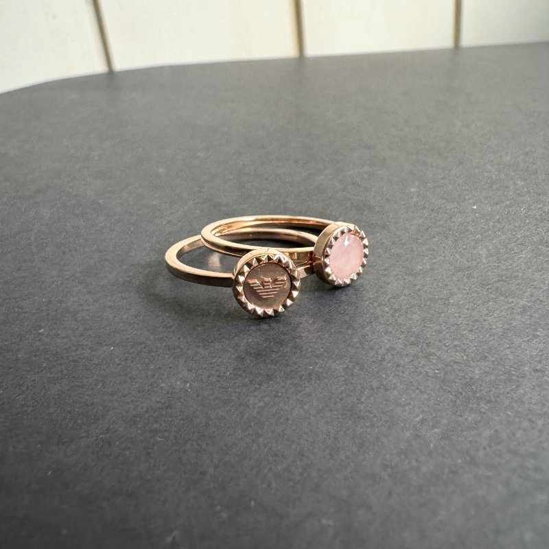 Emporio Armani EA 雙環戒指｜EGS2694221-1