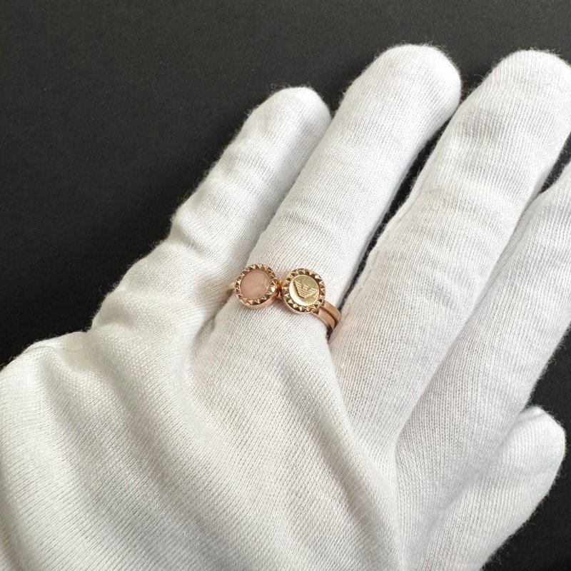 Emporio Armani EA 雙環戒指｜EGS2694221-5