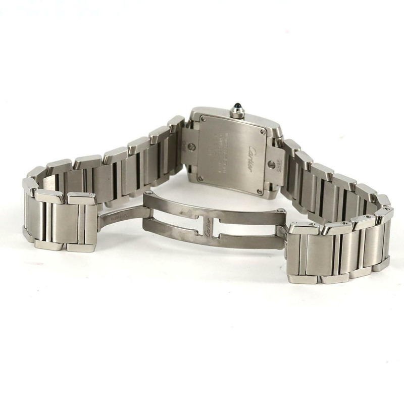 卡地亞 Tank Française SM W51008Q3 不鏽鋼石英錶-6