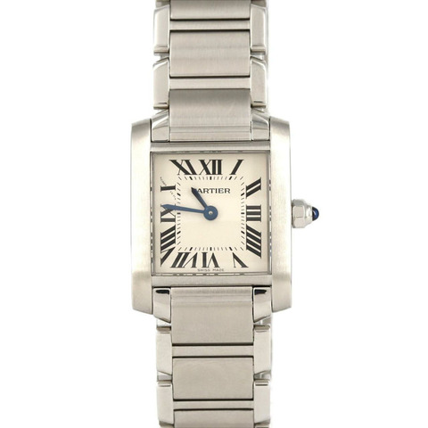 卡地亞 Tank Française SM W51008Q3 不鏽鋼石英錶