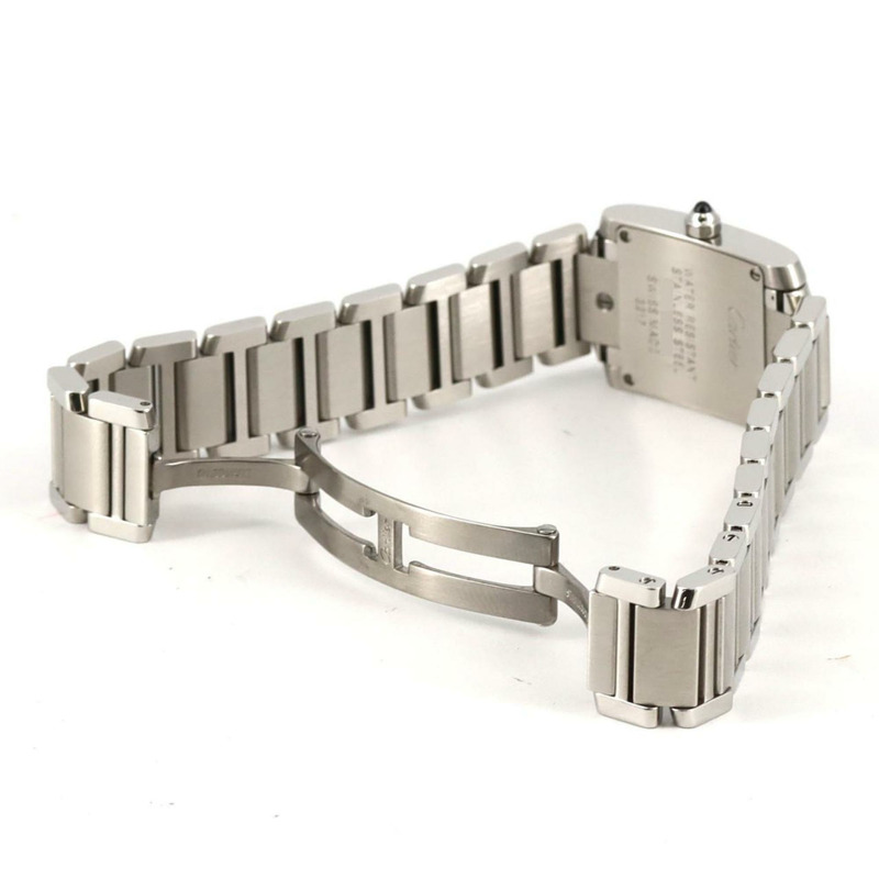 卡地亞 Tank Française SM W51008Q3 不鏽鋼石英錶-6