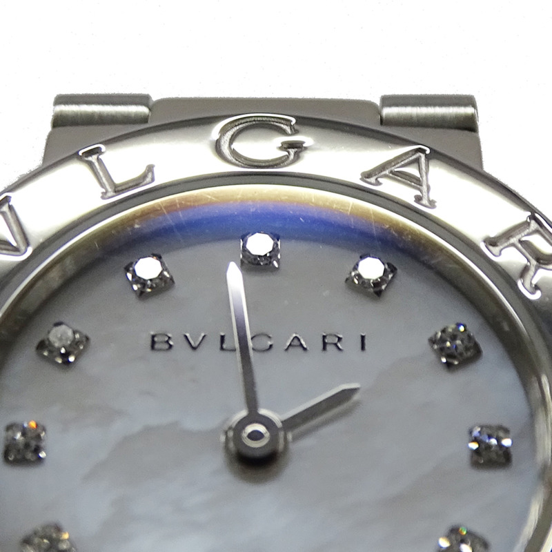 寶格麗女士腕錶,品牌:寶格麗,12鑽石英機芯,不銹鋼,SS,BB23SS,銀色,圓形,拋光-12