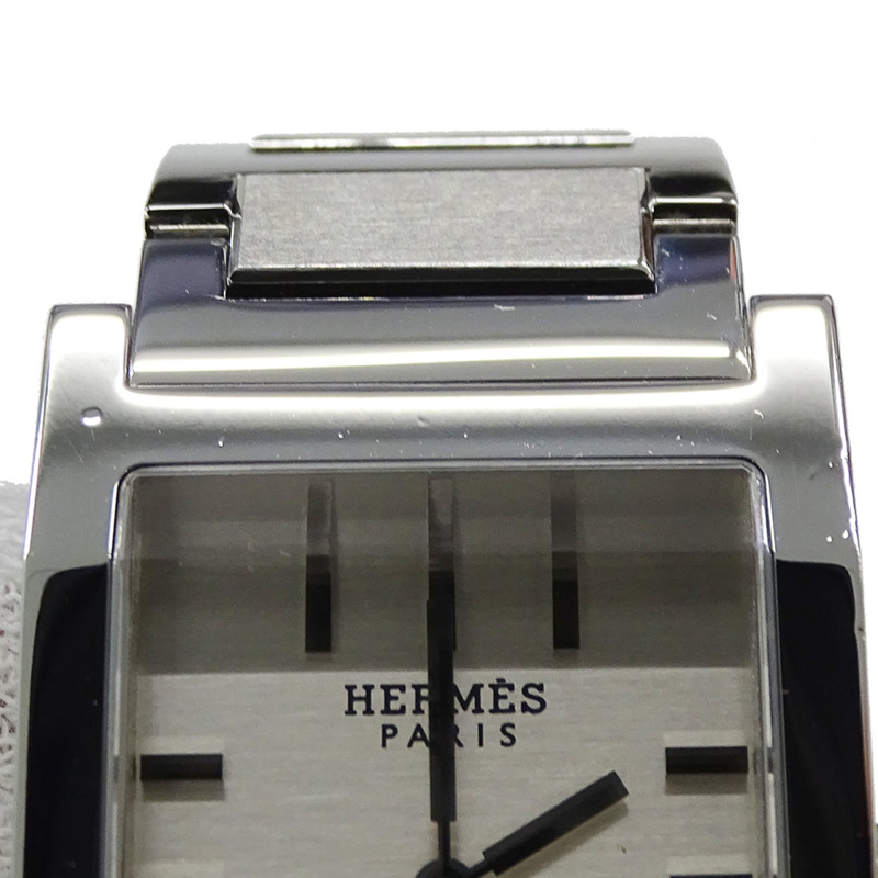 愛馬仕 Tandem TA1.710 男士石英錶,不鏽鋼材質,銀色,方形錶盤,拋光處理-13