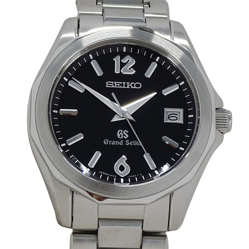Grand Seiko GS 9F62-0A60 SBGX035 男士腕錶,日期顯示,石英機芯,不鏽鋼錶殼,銀/黑色,拋光-1