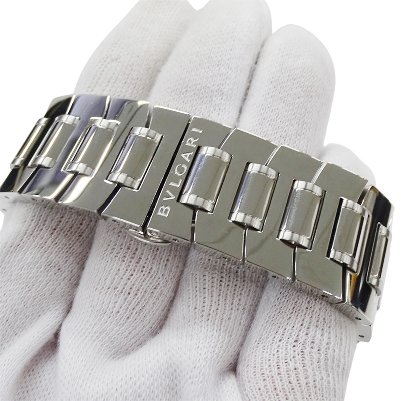 寶格麗 (Bvlgari) 男士腕錶,Assioma 系列,日期自動上鍊,不銹鋼 SS AA44S,銀色海軍藍拋光-5