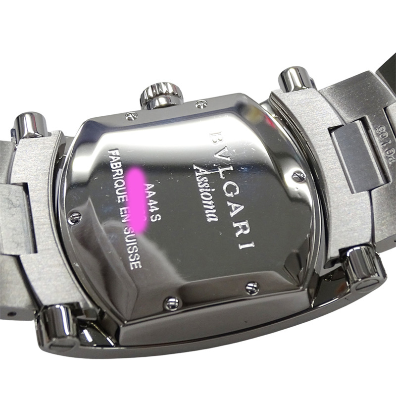 寶格麗 (Bvlgari) 男士腕錶,Assioma 系列,日期自動上鍊,不銹鋼 SS AA44S,銀色海軍藍拋光-7