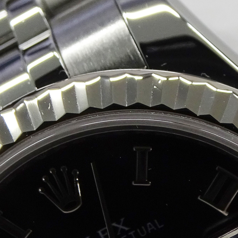 勞力士 ROLEX Datejust 179174 隨機編號女士腕錶 自動上鍊 AT 不鏽鋼 SS 白金 WG 銀色 黑色 羅馬數字 拋光-14