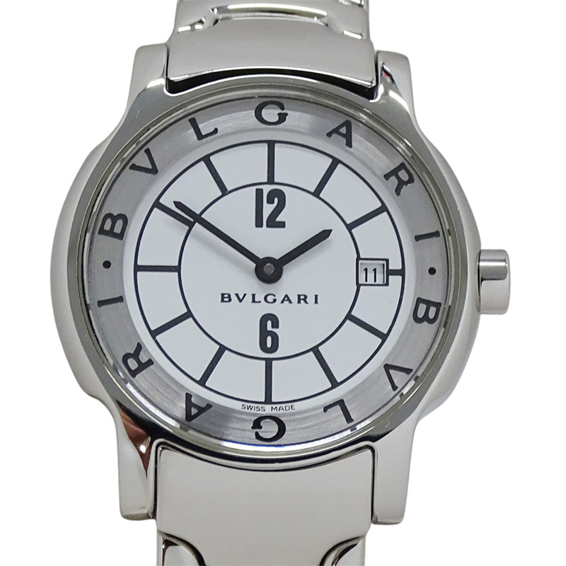 寶格麗女士腕錶 Solotempo 日期石英 QZ 不鏽鋼 SS ST29S 銀白色拋光-1