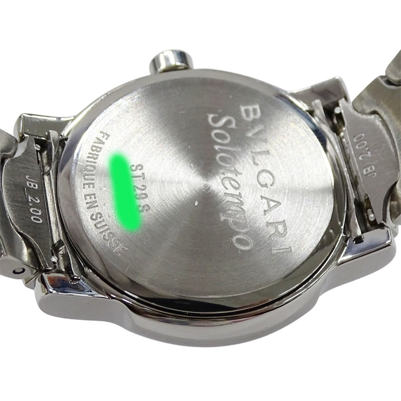 寶格麗女士腕錶 Solotempo 日期石英 QZ 不鏽鋼 SS ST29S 銀白色拋光-6