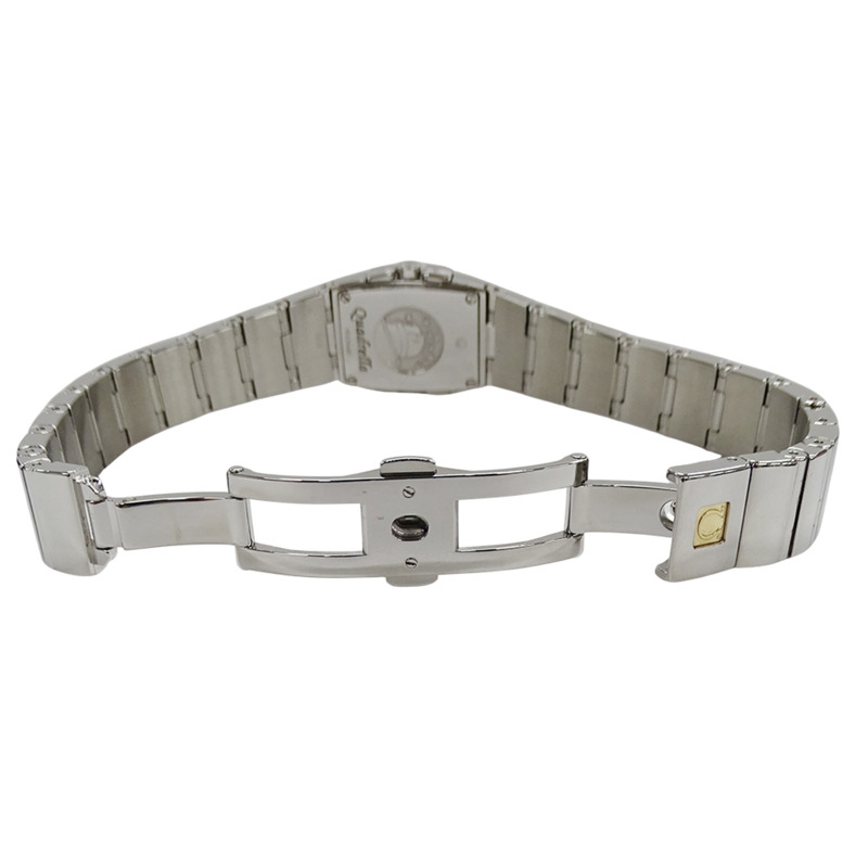 歐米茄星座系列迷你四方腕錶 1584.79 女士腕錶,殼牌石英 QZ 機芯,不鏽鋼 SS 銀色拋光-3