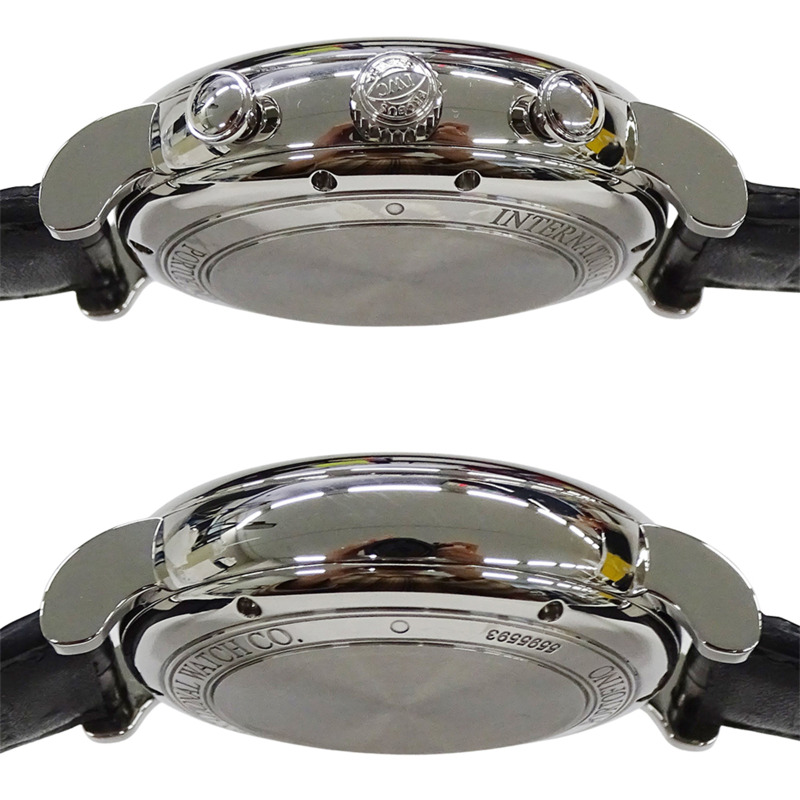 IWC萬國錶Portofino IW391022男士品牌自動計時碼錶，不鏽鋼錶殼，拋光皮革錶帶-2