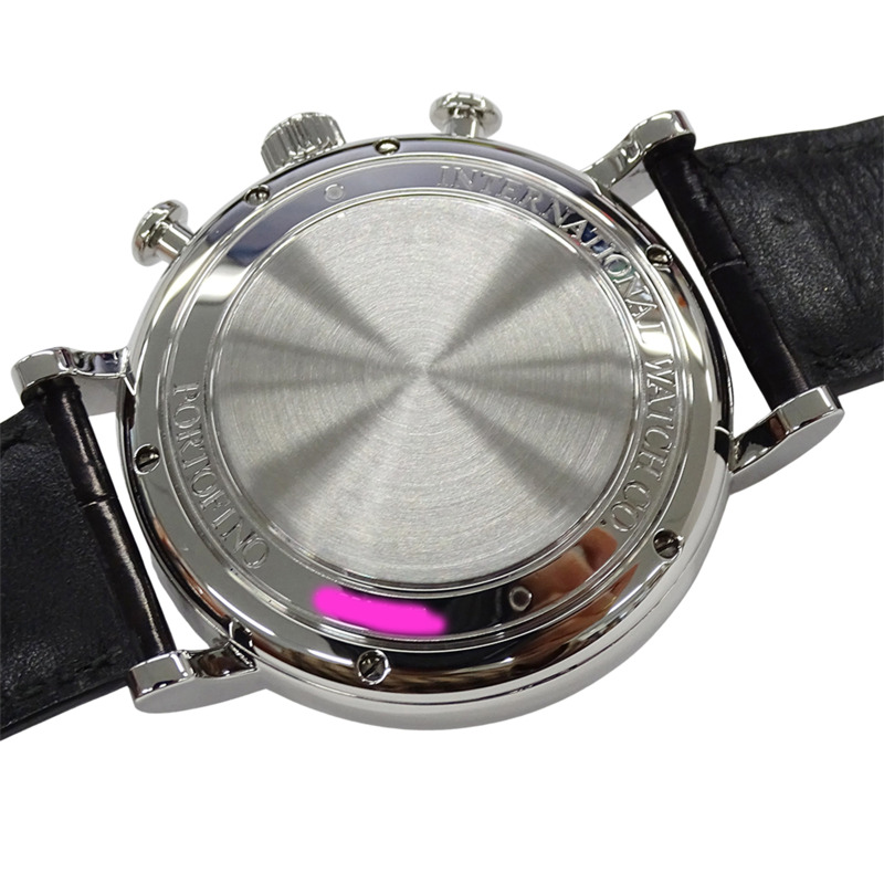 IWC萬國錶Portofino IW391022男士品牌自動計時碼錶，不鏽鋼錶殼，拋光皮革錶帶-5
