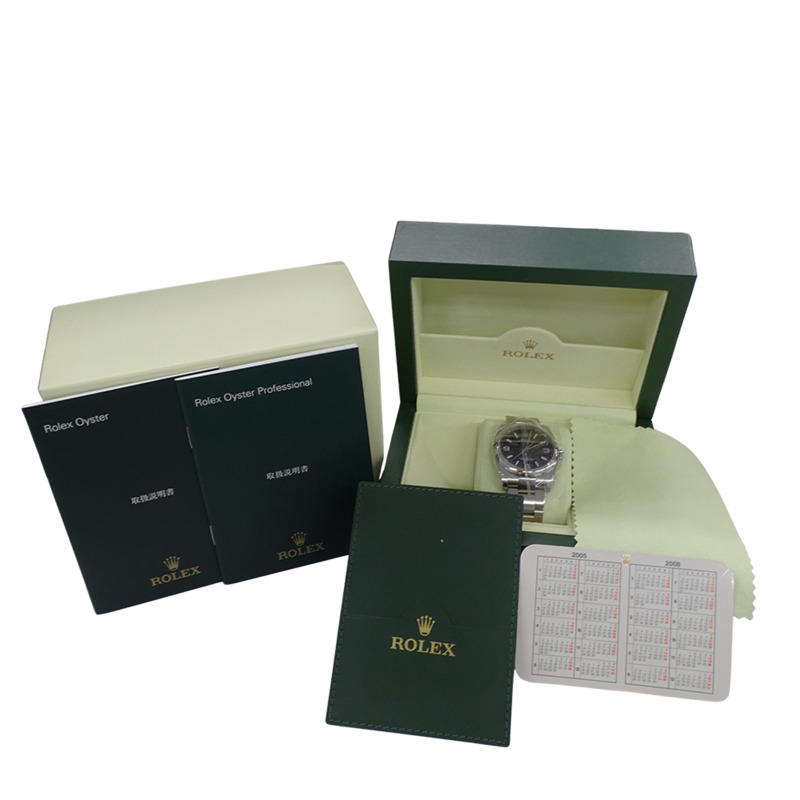 勞力士 ROLEX 蠔式恆動型 116000 M 編號男士腕錶品牌自動上鍊 AT 不鏽鋼 SS 銀色黑色拋光-7