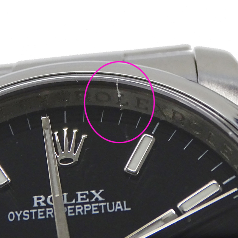 勞力士 ROLEX 蠔式恆動型 116000 M 編號男士腕錶品牌自動上鍊 AT 不鏽鋼 SS 銀色黑色拋光-13