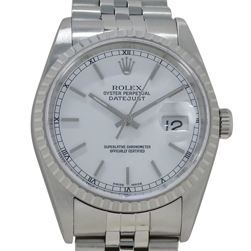 勞力士 ROLEX Datejust 16220 Y型男士腕錶,自動上鍊 AT 不鏽鋼 SS 銀白色拋光-1