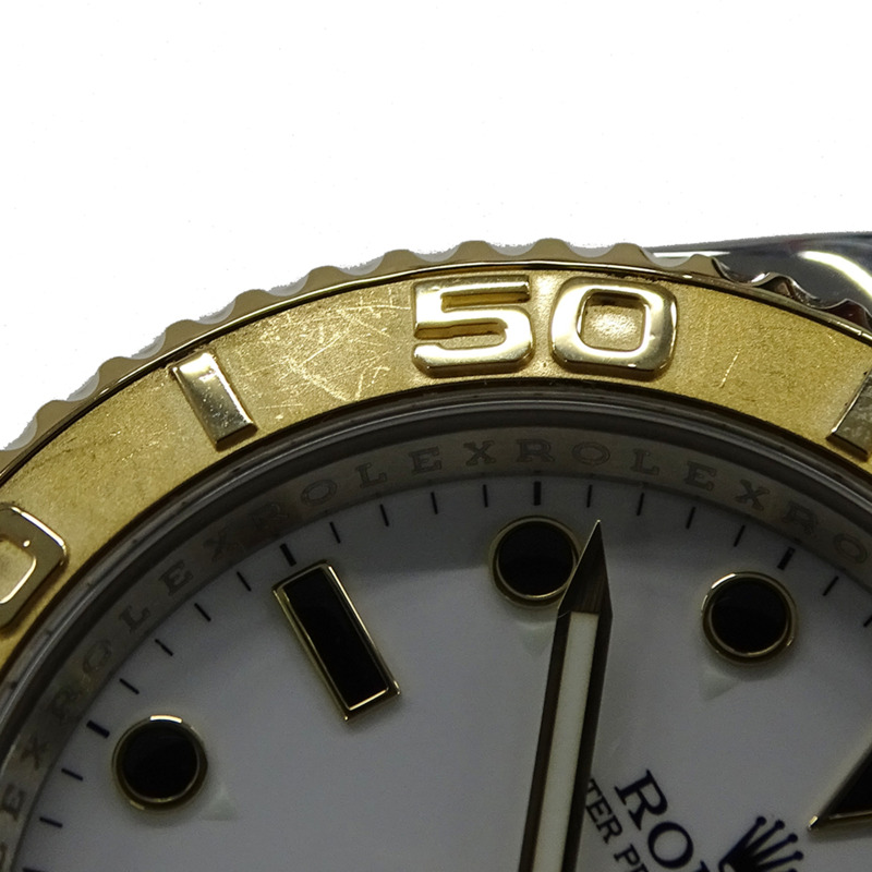 勞力士 ROLEX Yacht-Master 16623 隨機編號男士腕錶 品牌 日期 自動上鍊 AT 不鏽鋼 SS 黃金 YG 組合 白色拋光-14