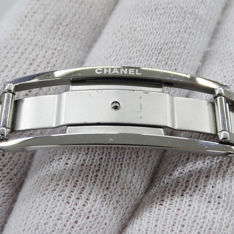 香奈兒 (Chanel) 女士腕錶 J12 日期石英 QZ 不鏽鋼 SS 白色陶瓷 H0968 拋光-4