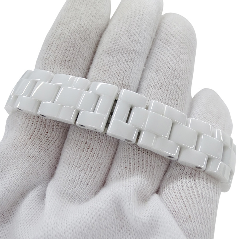 香奈兒 (Chanel) 女士腕錶 J12 日期石英 QZ 不鏽鋼 SS 白色陶瓷 H0968 拋光-5