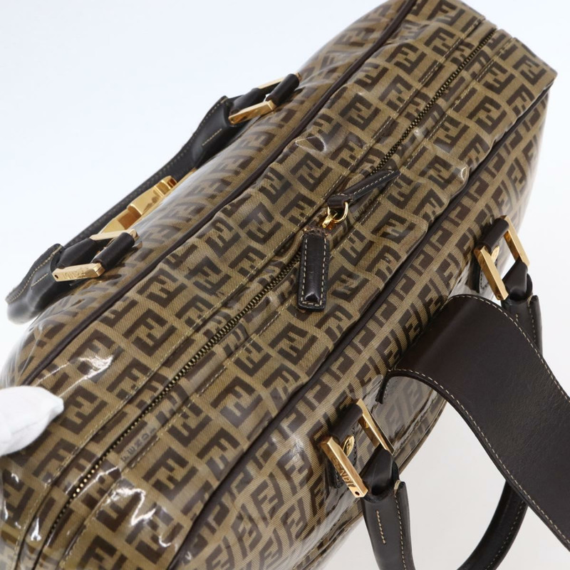 【日本直送】FENDI Zucchino帆布手提包 米色 金色 正品 SW1844-5