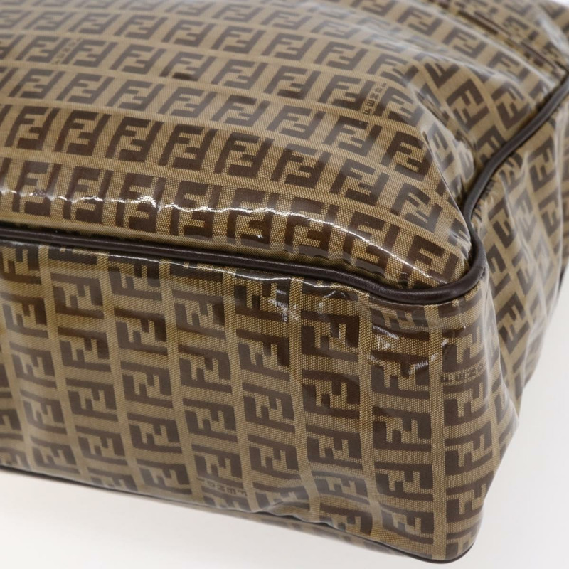 【日本直送】FENDI Zucchino帆布手提包 米色 金色 正品 SW1844-11