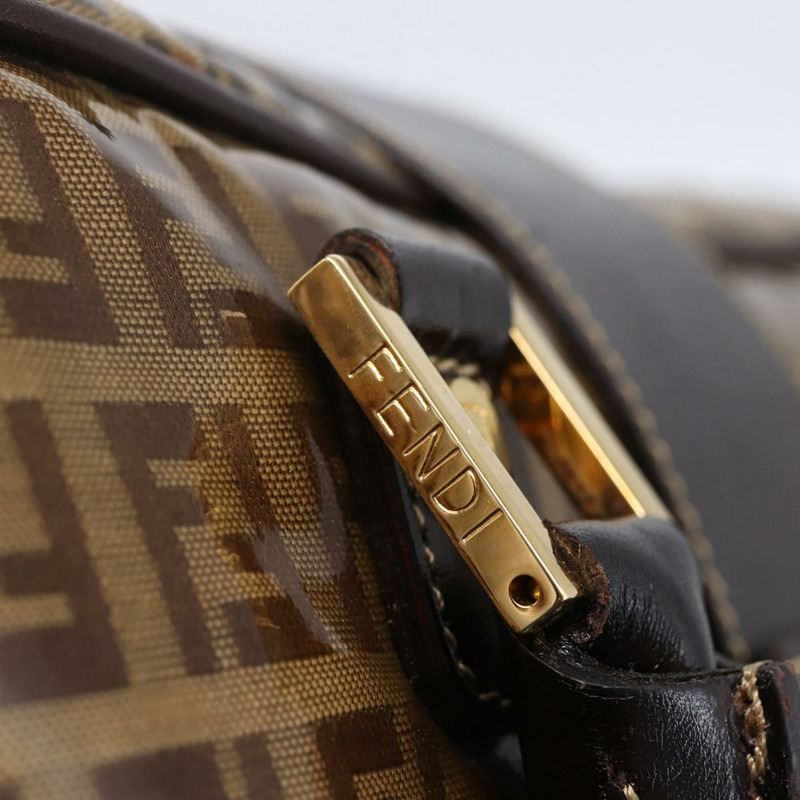 【日本直送】FENDI Zucchino帆布手提包 米色 金色 正品 SW1844-13