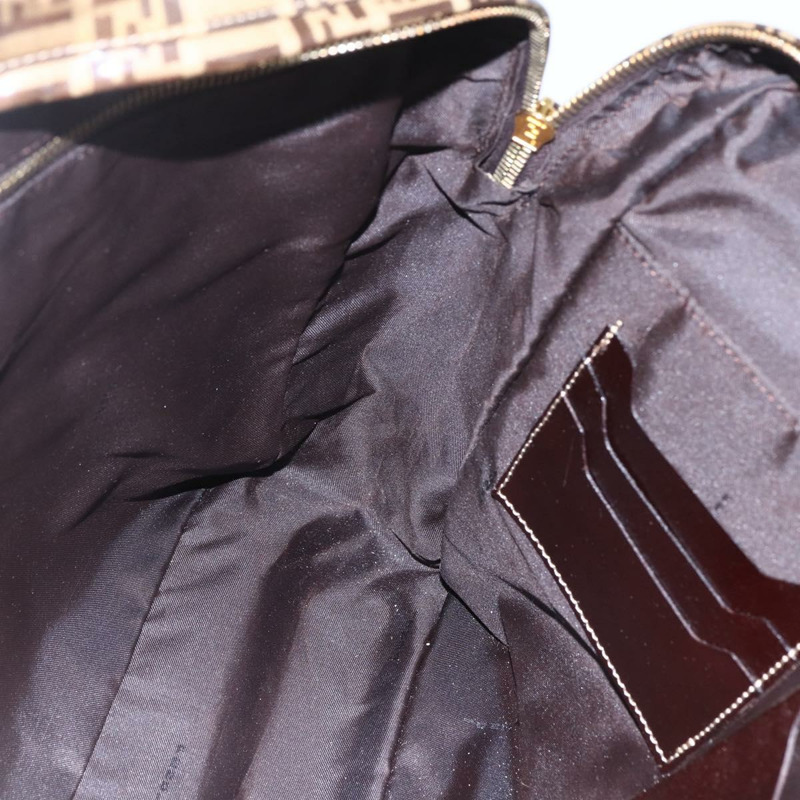 【日本直送】FENDI Zucchino帆布手提包 米色 金色 正品 SW1844-19